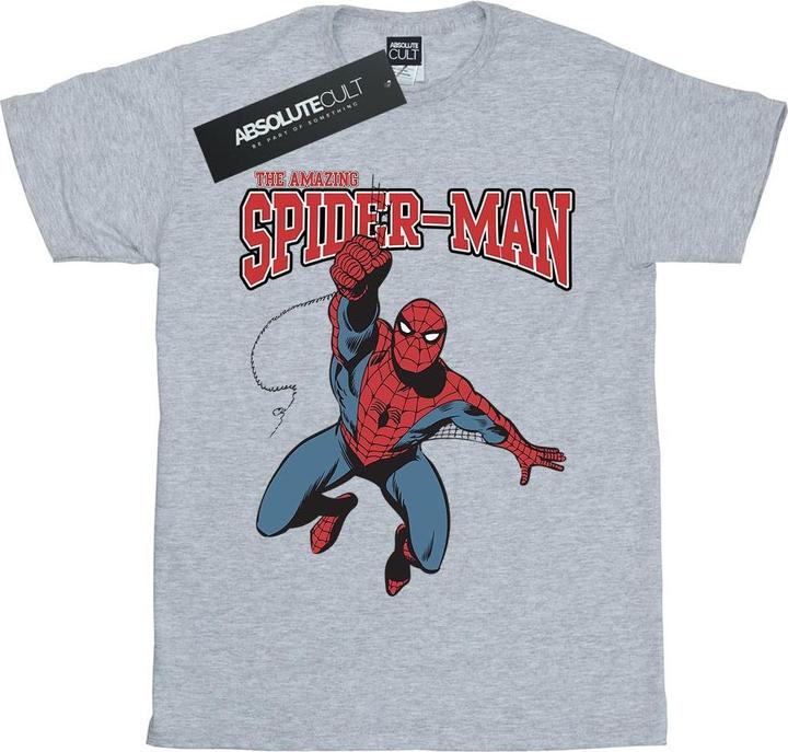 Actual product image Womens/Ladies Spider-Man Leap Cotton Boyfriend T-Shirt (M)