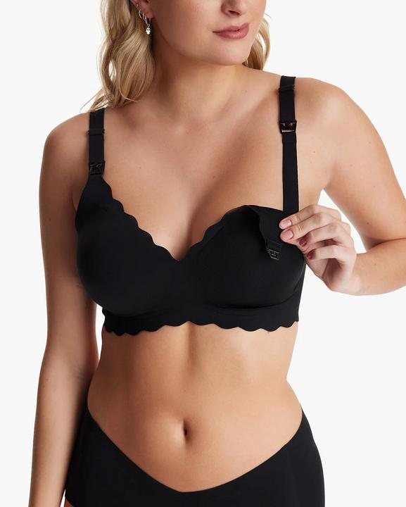Image du produit Momcozy YN46 Soutien-gorge d'allaitement sans couture à motif floral Noir M (M)