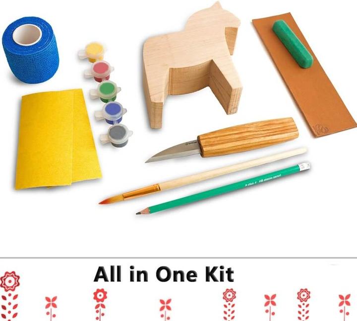 Beaver Craft Kit de loisirs créatifs BeaverCraft Dala Horse Carving