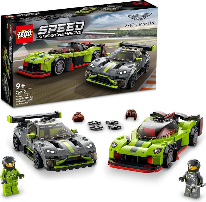 Productafbeelding LEGO Aston Martin Valkyrie AMR Pro & Aston Martin Vantage GT3 (76910, LEGO Snelheidskampioenen)