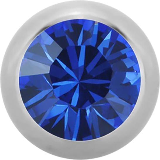 Immagine prodotto Star Piercing Micro sfera High Polished con Swarovski blu (Acciaio chirurgico 316L, senza ottone)