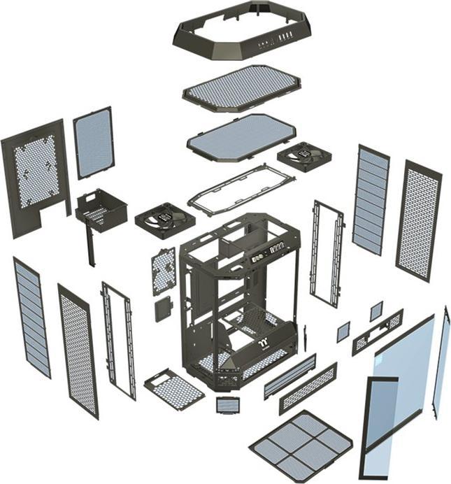 Actual product image Thermaltake The Tower 600 (mATX, Mini-ITX, ATX)