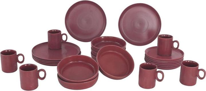 Produktbild Bormioli Rocco Porzellanservice Mika 24 teilig bordeaux (24 Stück)