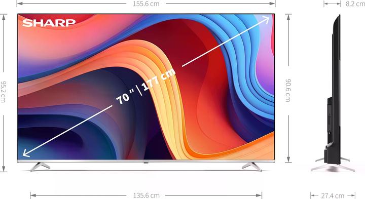 Actual product image Sharp 70GP6260E (70", QLED, 4K, 2023)