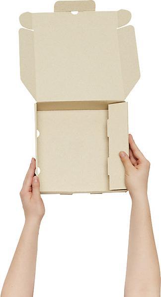 Produktbild kaiserkraft Graspapier-Klappbox terra (50 x)