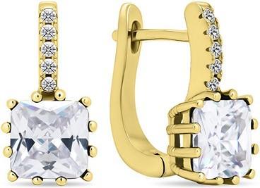 Image du produit Brilio Silver - Boucles d'oreilles originales plaquées or avec zircons EA670Y