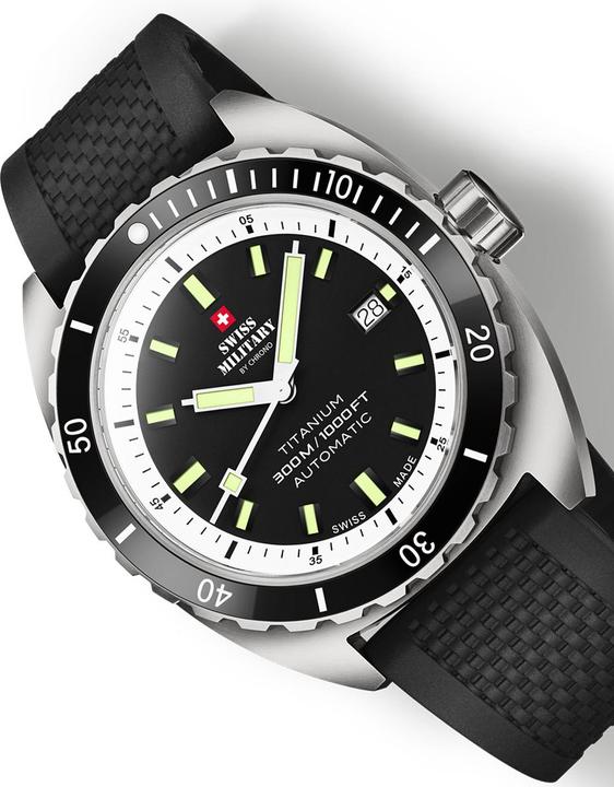 Produktbild Swiss Military SMA34100.07 Diver Titanium Automatik 42mm 30ATM (Taucheruhr, 42 mm)