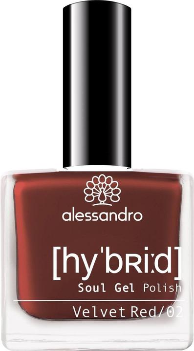 Immagine prodotto Alessandro Smalto per unghie Hybrid 115 Velvet Red (115 Velluto rosso, Smalto per unghie effetto gel)