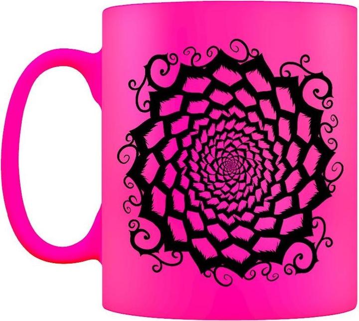 Produktbild Grindstore Henkelbecher mit MandalaMotiv Neonpink