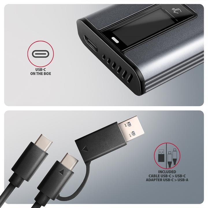 Actual product image Axagon Boitier externe USB-C 3.2 EEM2-SD2 - S-ATA/NVMe M.2 Type 2280 (Noir) (M.2 2280)