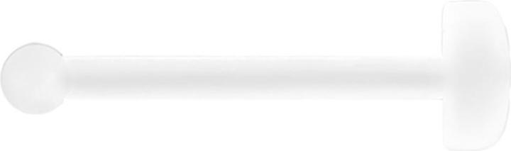 Star Piercing Nasenstecker gerade transparent mit Scheibe retainer (Bioflex, ohne Messing)