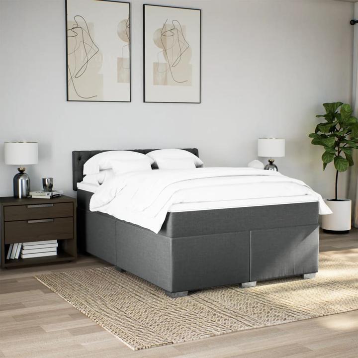 Produktbild VidaXL Bo x springbett mit Matratze 160 x 200 cm Stoff (160 x 200 cm, 160 x 200 cm)