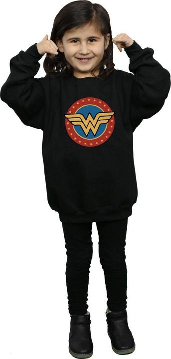 Immagine prodotto Wonder Woman Circle Logo Felpa Ragazze (140, 146)