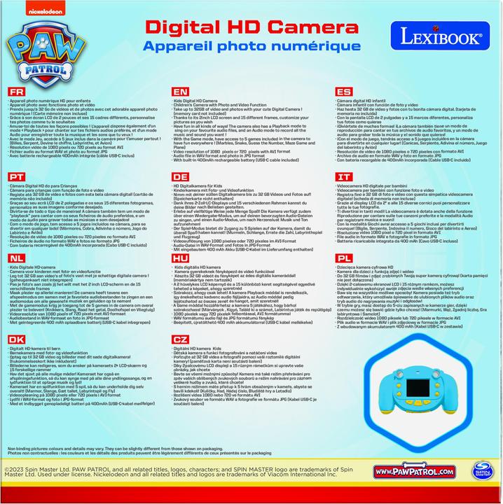 Immagine prodotto Lexibook Macchina fotografica per bambini Paw Patrol