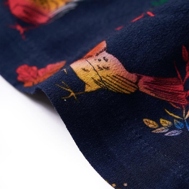 Produktbild VidaXL Kinderkleid mit Langen Ärmeln Marineblau (128)