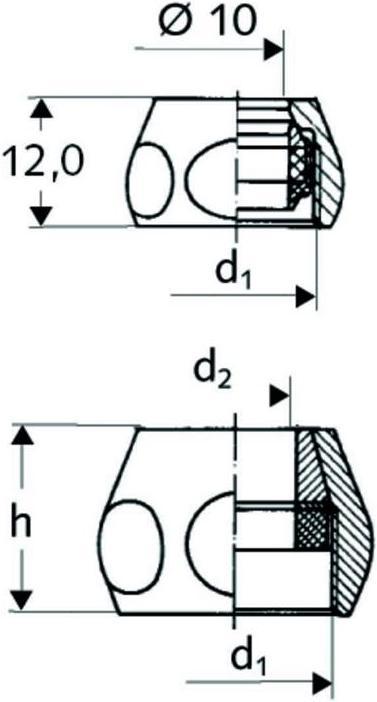 Actual product image Schell Compression fitting complete, chrome 3/8inch x 8mm 3/8inch x 8mm