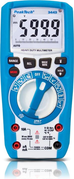 Produktbild Peaktech P 3443 Digitalmultimeter (CAT IV 600V, CAT III)