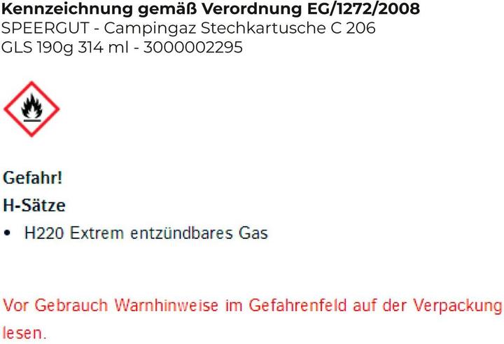Produktbild Campingaz Gas-Kartusche C 206