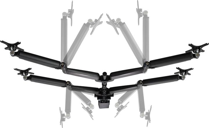Produktbild tectake Monitor Tischhalterung für 4 Monitore von 13" bis 32" (Tisch, 32")