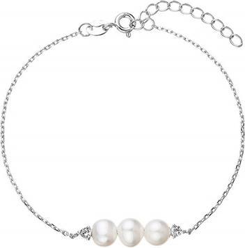Image du produit Evolution Group Délicat bracelet en argent avec perles de rivière et zircons 23018.1