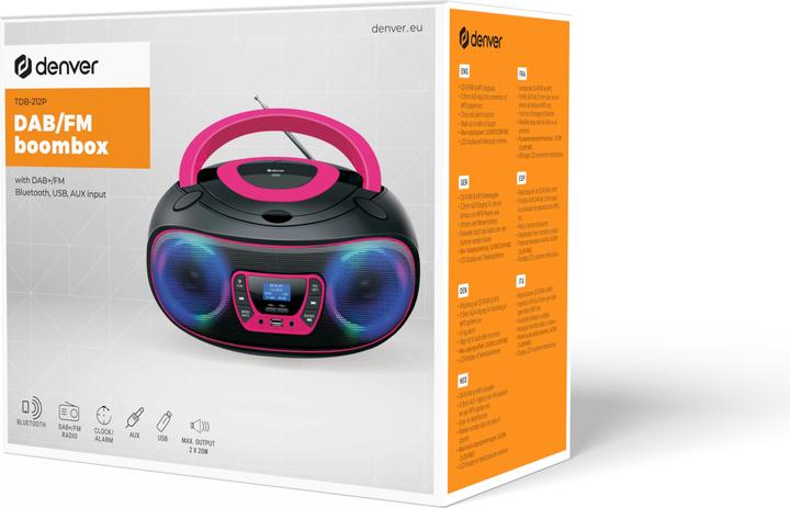 Image du produit Denver TDB-212P (FM, DAB+ DAB, Bluetooth)