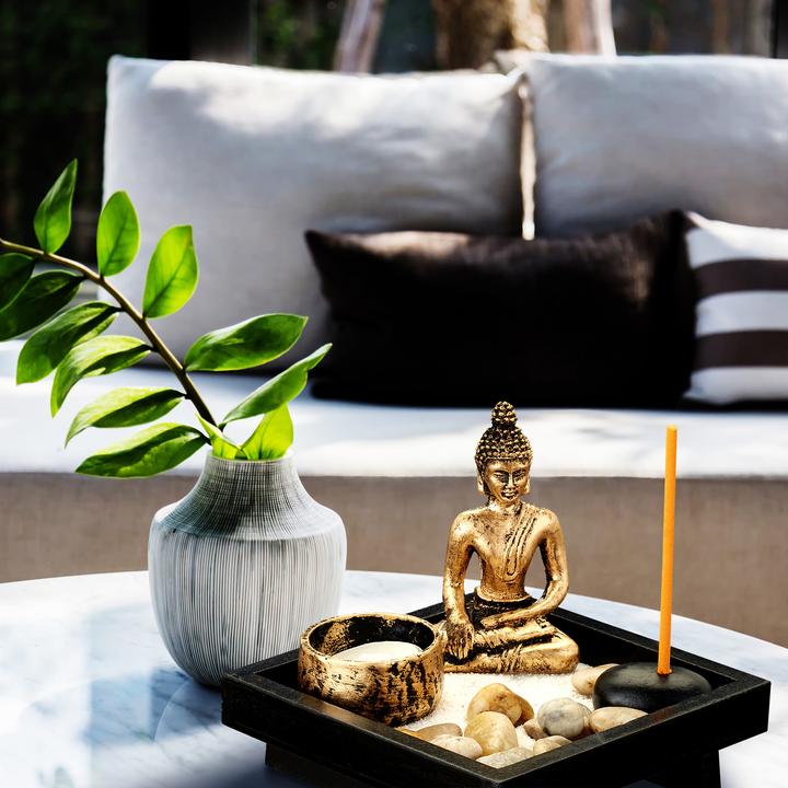 Actual product image Relaxdays Zen Garden Buddha Statue