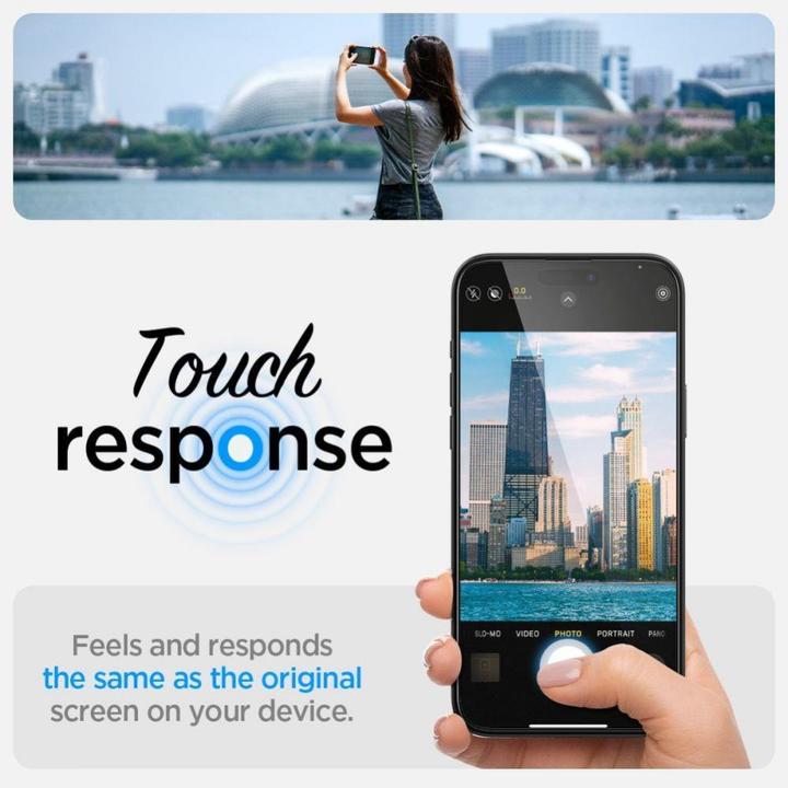 Produktbild Spigen GEHÄRTETES GLAS GLAS.TR „EZ FIT“ FC 2ER-PACK IPHONE 15 PLUS SCHWARZ (2 Stück, Apple iPhone 15 Plus)