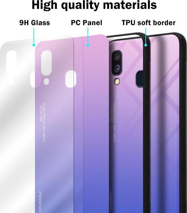 Produktbild Cadorabo TPU 2 Farben Glas Cover (Samsung Galaxy A40)