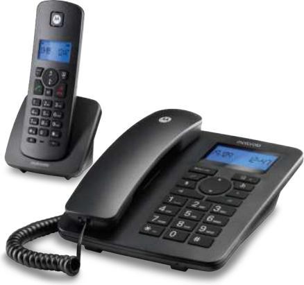 Actual product image Motorola C4201 Analogue/DECT telephone Caller ID Black
