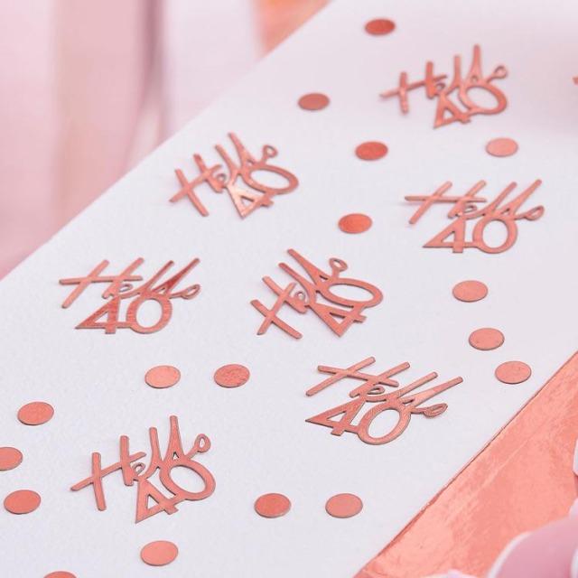 Produktbild Ginger Ray Konfetti Rose gold "Hello 40"