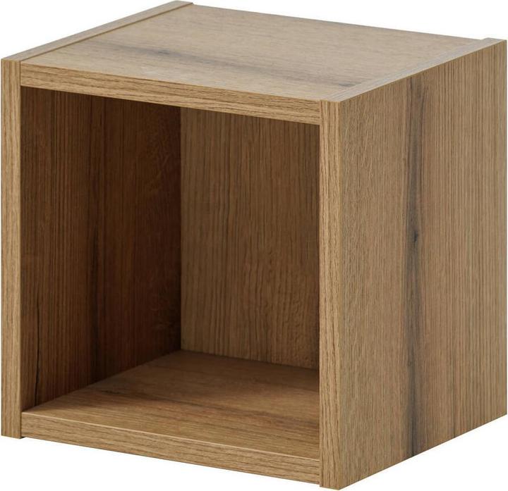 Produktbild En.Casa Badezimmer Regal Newport 27x25x21 cm Eiche (27 x 25 x 21 cm)
