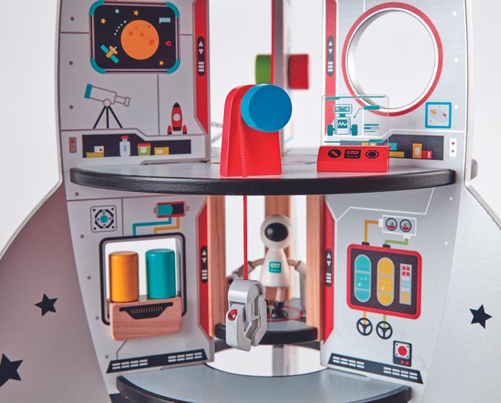 Actual product image Hape four-stage rocket