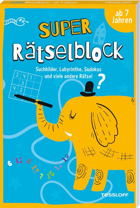 Immagine prodotto Tessloff Super Rätselblock ab 7 Jahren. Suchbilder, Labyrinthe, Sudokus und viele andere Rätsel (Tedesco, Stefan Heine, 2021)