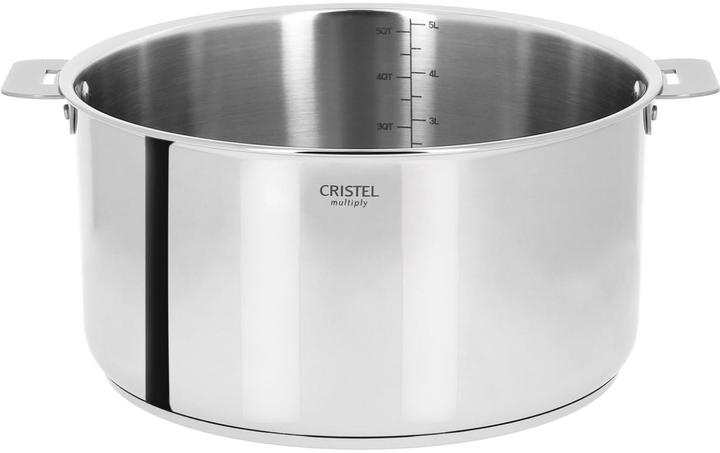 Cristel Casteline meat pot Ø24cm (24 cm, Pot, Stainless steel)