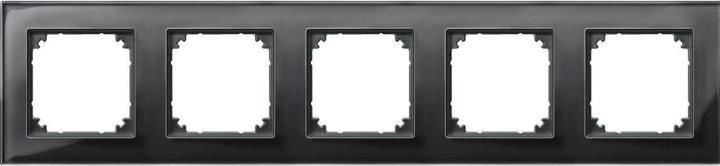 Merten Rahmen 5f ony-sw glz M-PLAN Glas f.GEB-K 489503
