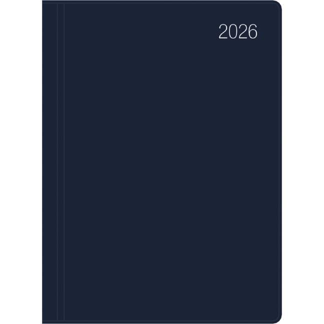 Produktbild Taschenkalender blau 2026 - Bürokalender 10,2x14,2 - 1 Tag auf 1 Seite - flexibler (Deutsch)