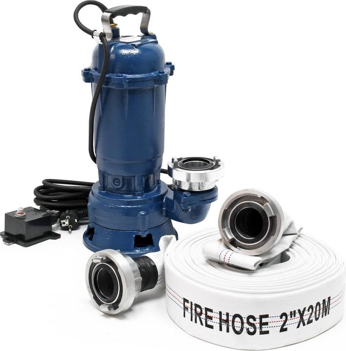 Actual product image XPOtool Drainage Pump 1500W with 22800L/h and 20m Dirty Water Hose to Empty Cellars, Ponds and Pools (Sewage pump)