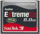 SanDisk Extreme III Compact Flash 8GB (1 GB, CF)