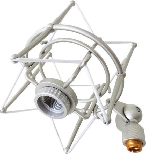 Actual product image keepdrum MS089SV Silver Microphone Spider with Pop Shield