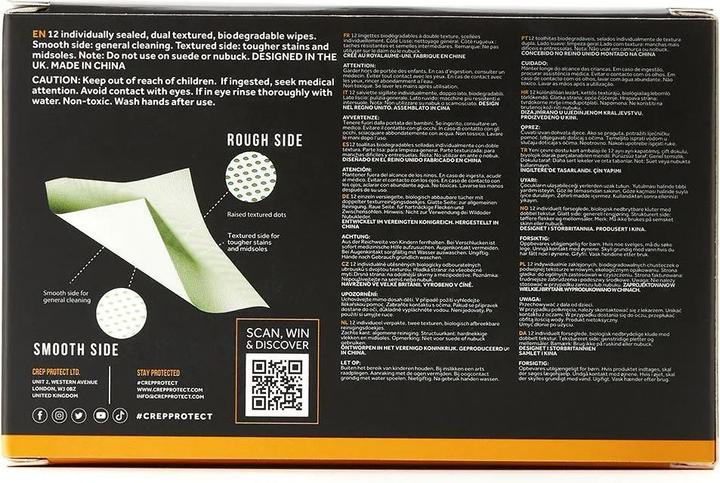 Nährwerte und Zutaten CREP Protect Biodegradable Wipes (12 sachets) CP003 (12 x)