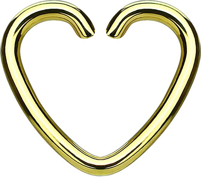 Immagine prodotto Star Piercing Anello Micro Piercing Cuore Placcato oro con rivestimento in titanio (Acciaio chirurgico 316L, senza ottone)