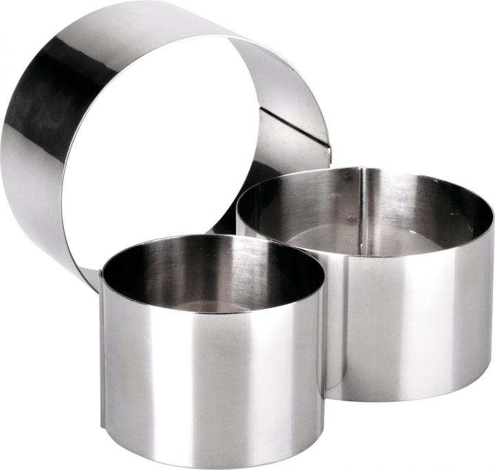 Immagine prodotto Ibili Servierringe Edelstahl Aro 8 x 6 cm Perfekt zum Formen von Desserts oder zum Servieren