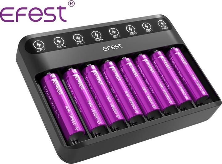 Image du produit Efest Chargeur Lush Q8 pour batteries Lithium Ion (Chargeurs sans batterie)