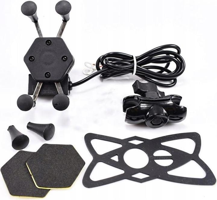 Image du produit FreedConn Support De Téléphone Moto Mc7c + Bm2r Fixation Sur Tube De Direction