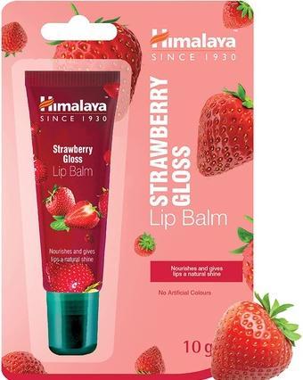 Actual product image Himalaya Strawberry Gloss Lip Balm Tube 10g - Red