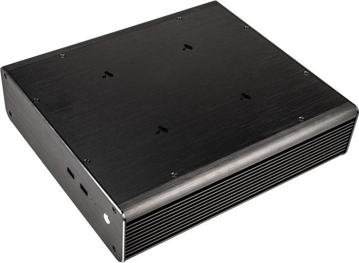 Actual product image Akasa Euler M Fanless Mini-ITX case, 80W power supply, OEM - black (Mini-ITX)