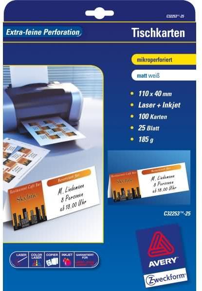 Actual product image Avery Tent Card C32253