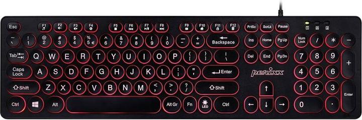 Immagine prodotto Perixx PERIBOARD-317 R DE B Tastiera cablata tedesca, QWERTZ Nero Beleu (DE, Cablato)