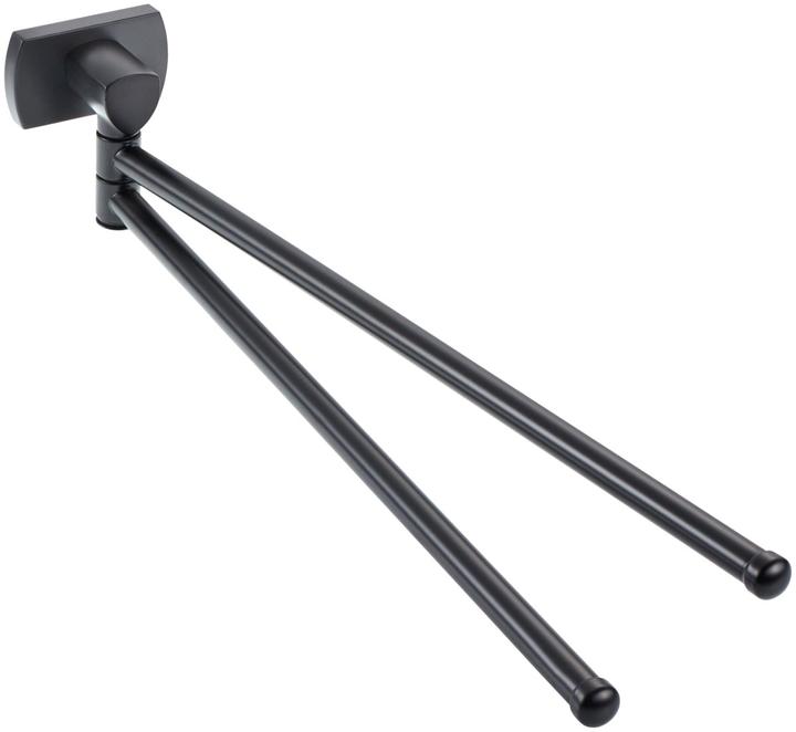 Actual product image Biasca Towel rail 2-arm 42 cm, black matt