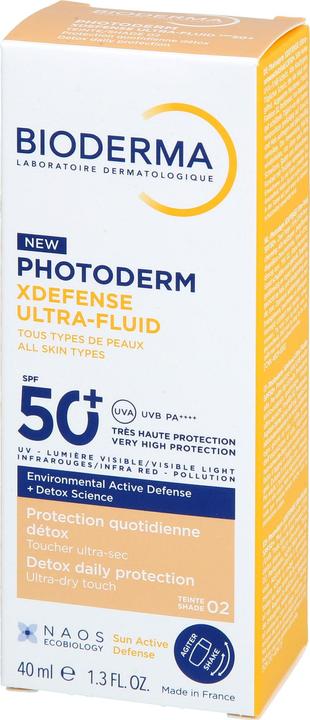 Actual product image Bioderma Photoderm Xdefense Ultra Fluid SPF 50+ 40ml Shade 02 Light (SPF 50+, 40 ml)
